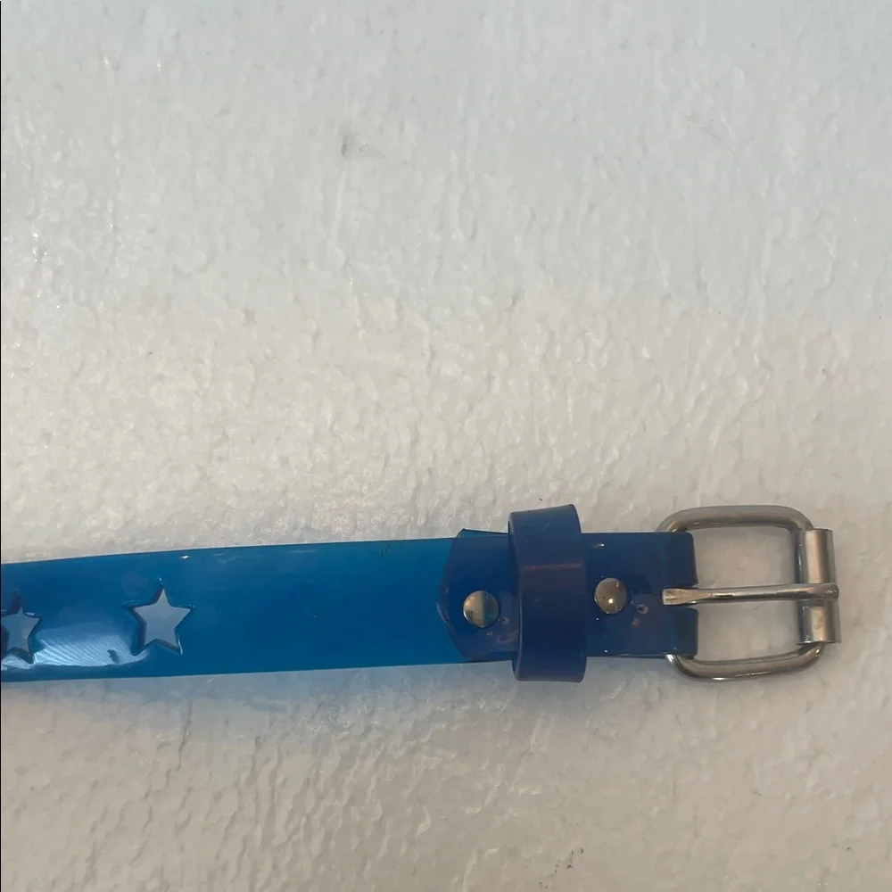 Vintage Y2K Blue Star Cutout jelly Belt girls